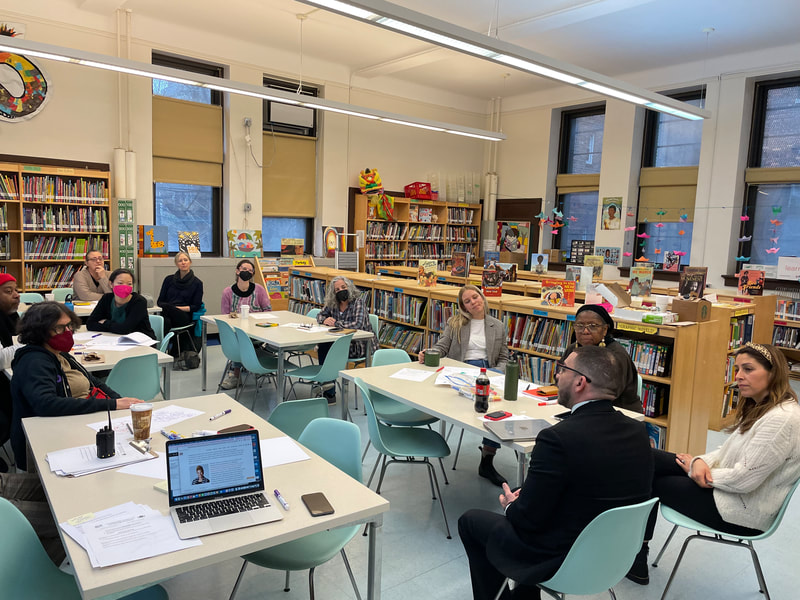 Parent and staff meet to  discuss the issues of diversity, equity and inclusions.