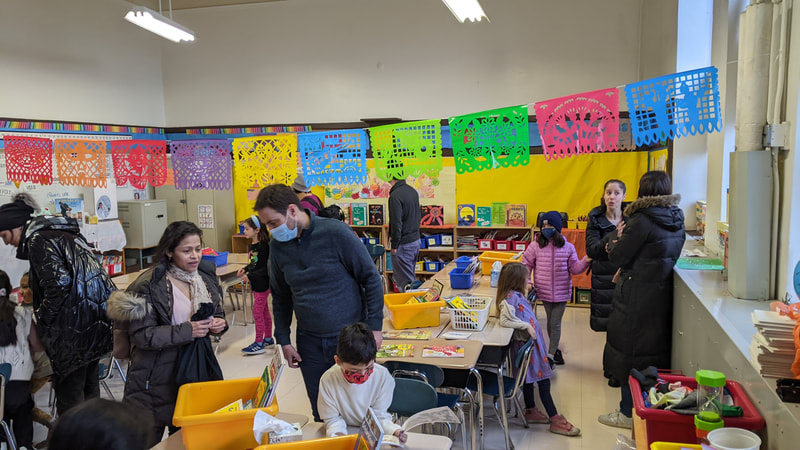 Families enjoy the spirit day at PS118.
